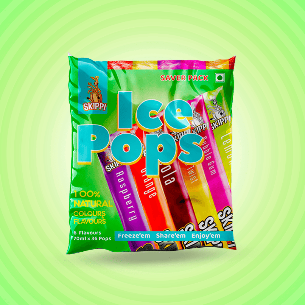 All flavor skippi natural icepops pack of 36(Cola,Mango,Orange,Raspberry,Bubblegum,Lemon)