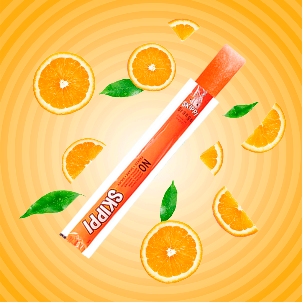 Orange flavor skippi ice pops pack of 12