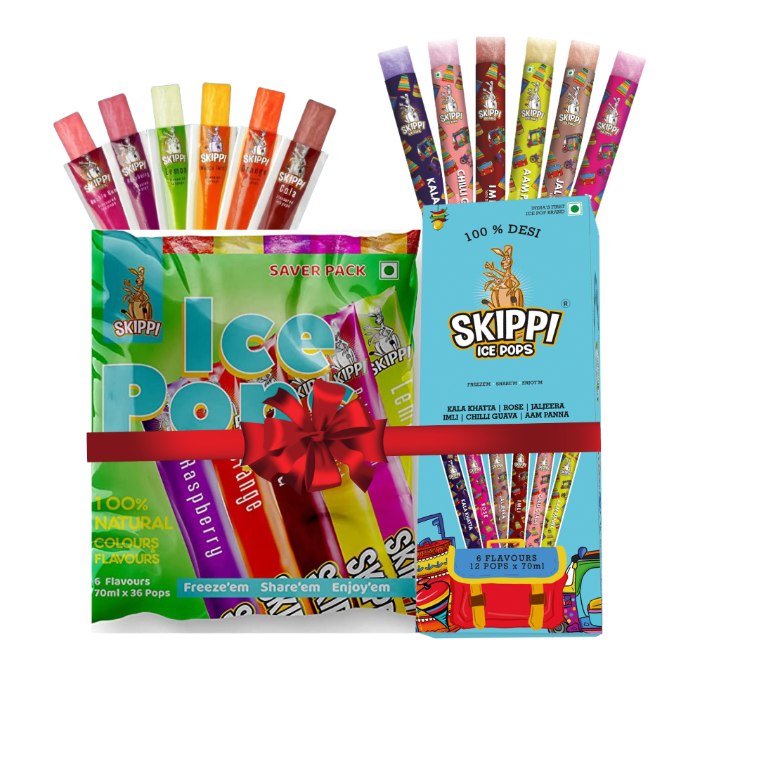 Party Hot Selling Combo: Desi Flavor Box +All Flavor Bag - Skippi