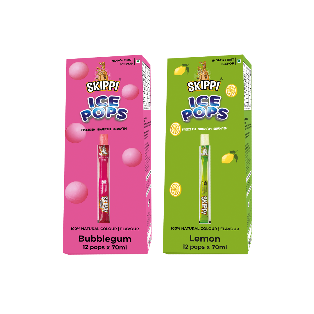 Skippi Bubblegum and Lemon Flavor combo