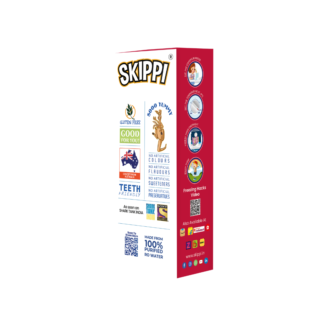 Cola Flavor Skippi Natural Ice Pop, Pack Of 12 Ice Pops - Skippi Ice Pops