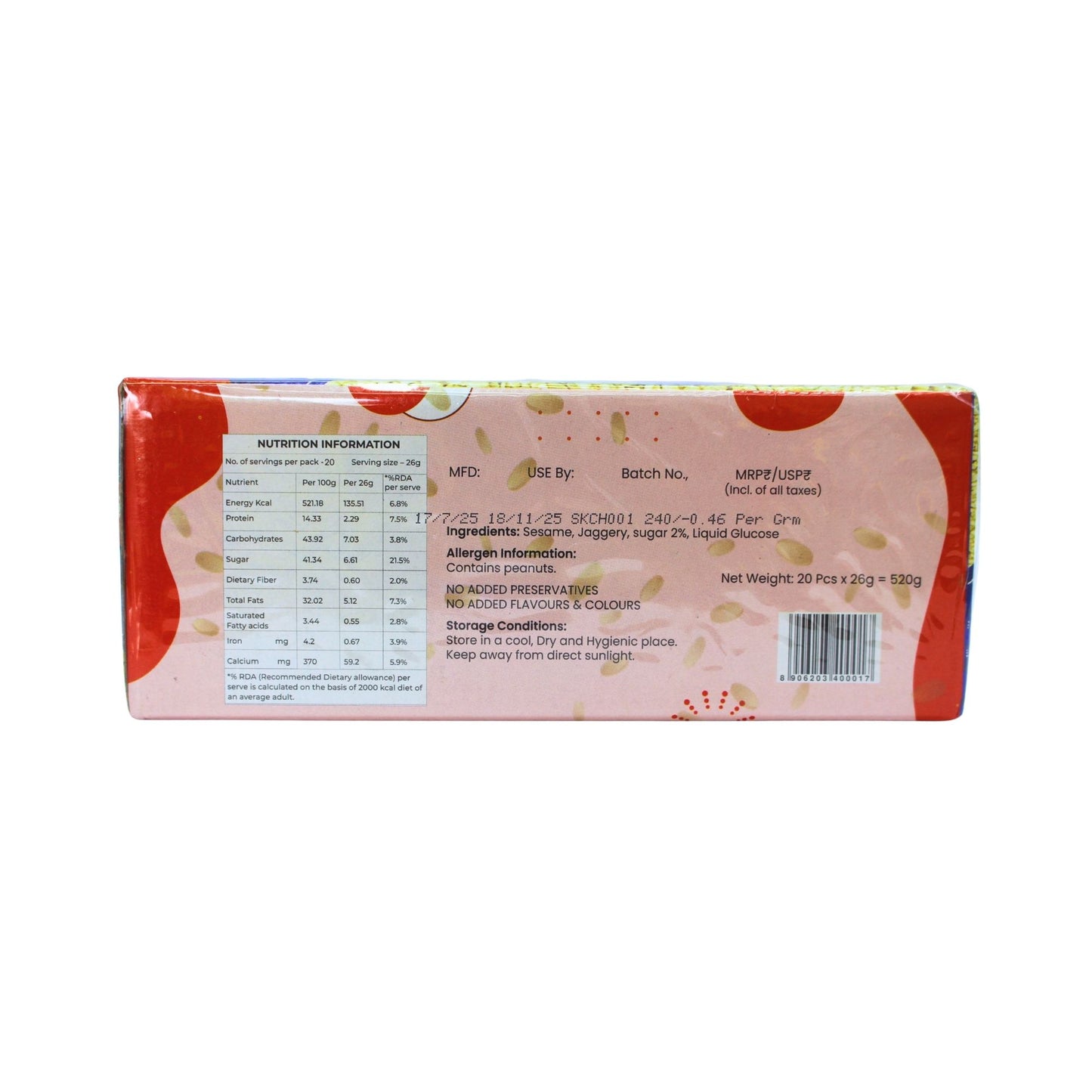 Seasme Chikki (Pack of 20) - Skippi