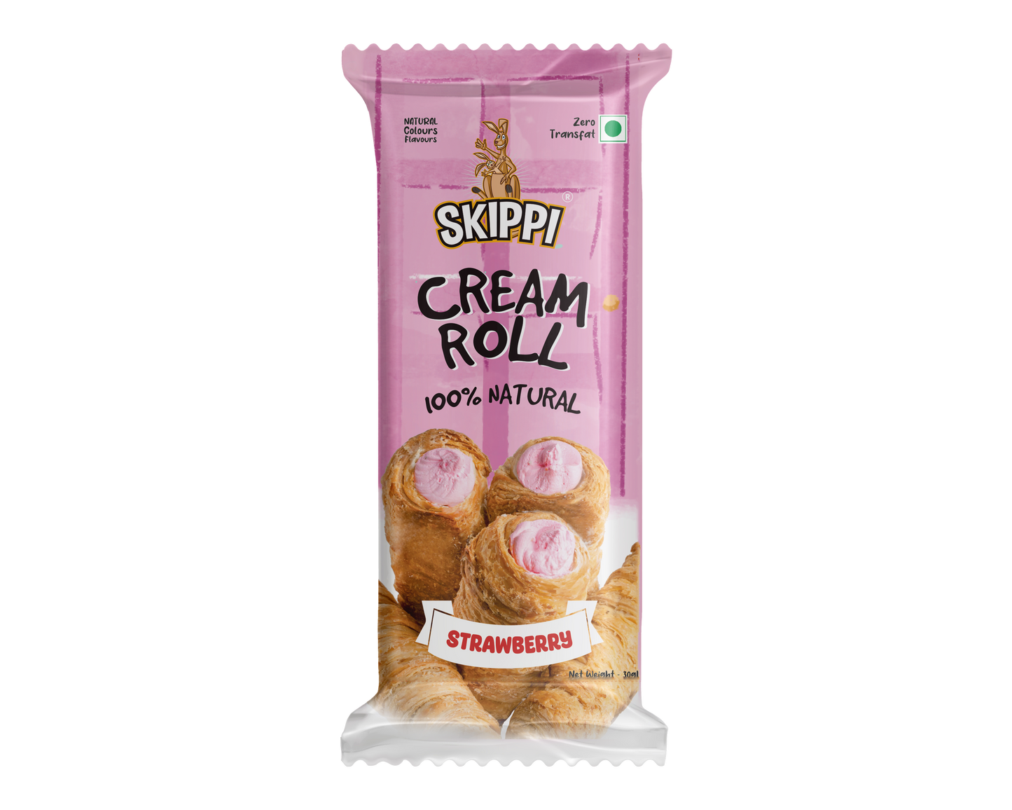 Skippi Cream Rolls, delightful pack of Strawberry Flavor