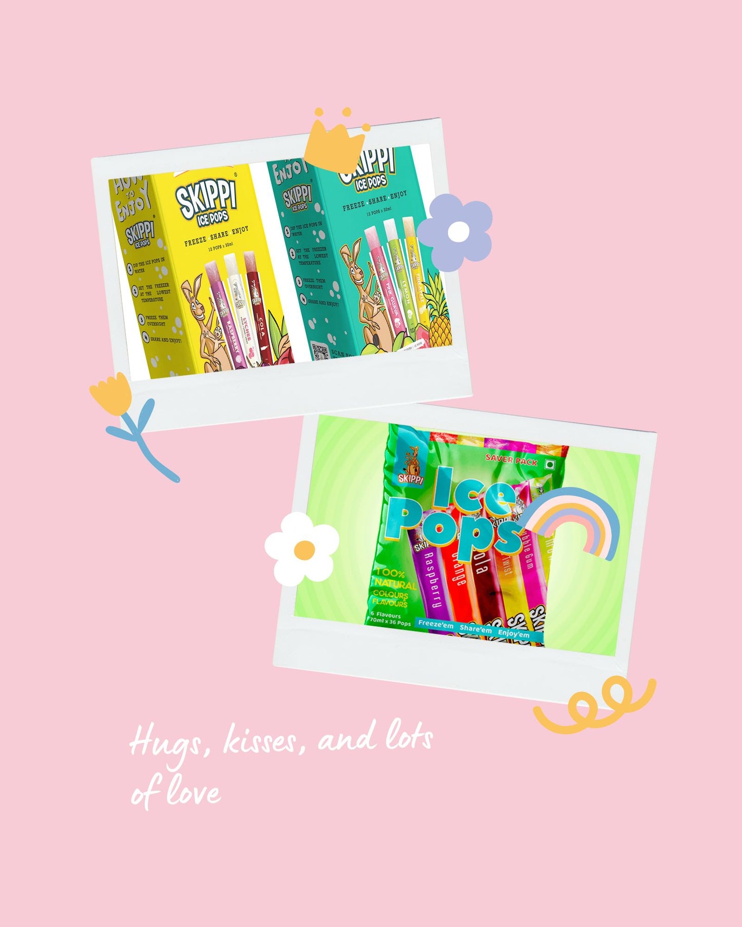 Yellow & Green Tropical flavor Box + All flavor Bag Combo - Skippi Ice Pops
