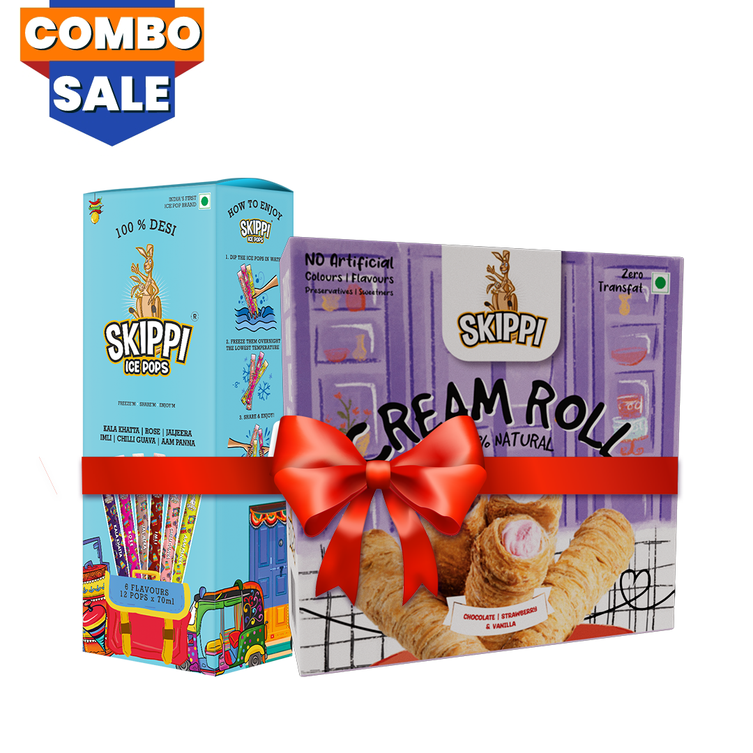 All Desi Flavour Box + Cream Rolls combo - Skippi Ice Pops