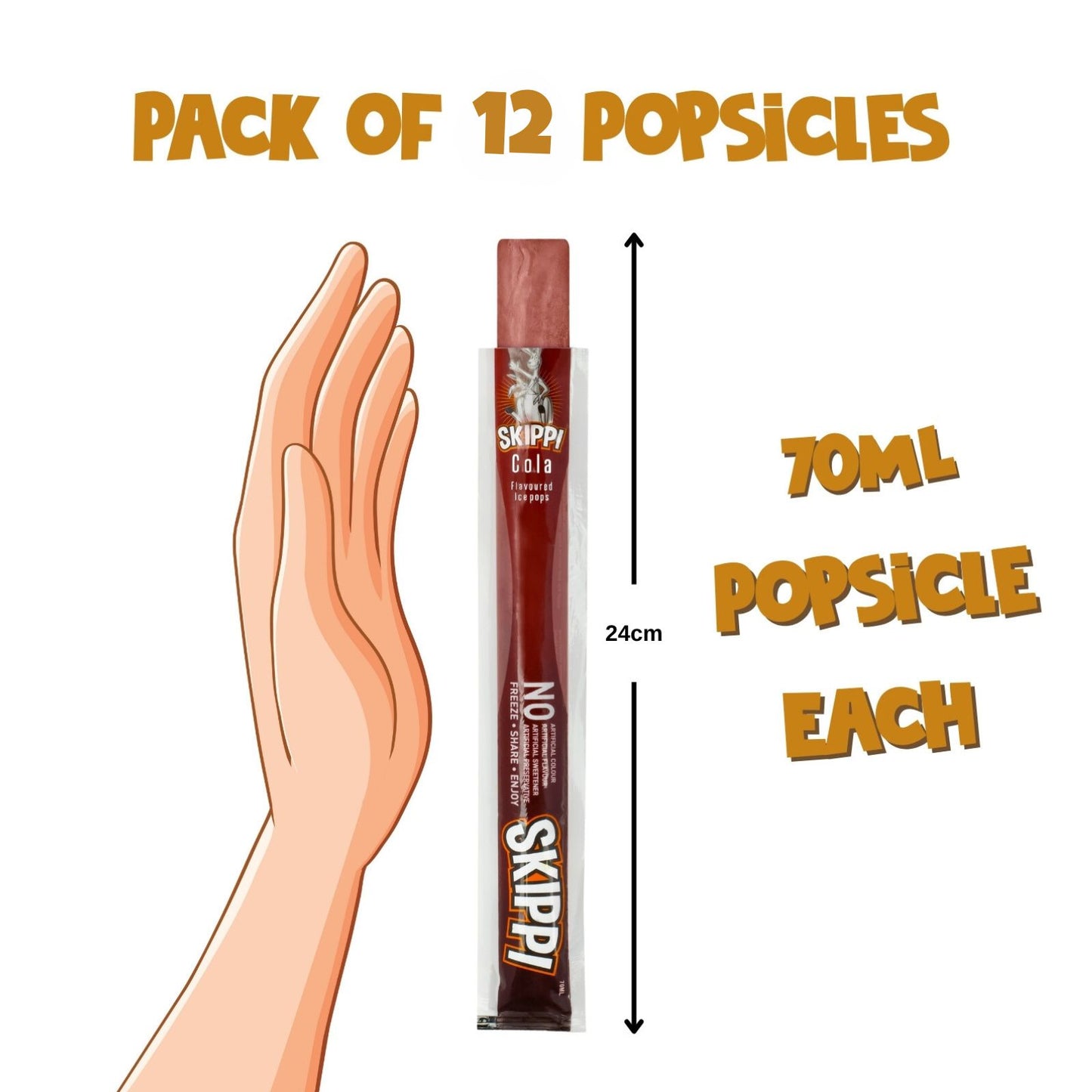 All Flavor Box of Skippi Natural Ice Pops, Pack of 12 Ice Pops