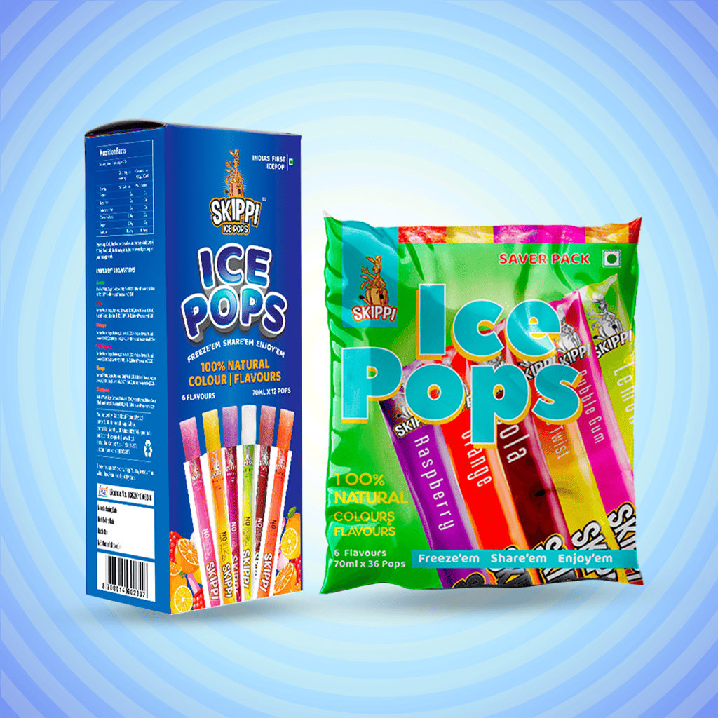 All flavor skippi natural ice pops pack of 12 and 36(Cola,Mango,Orange,Raspberry,Bubblegum,Lemon)