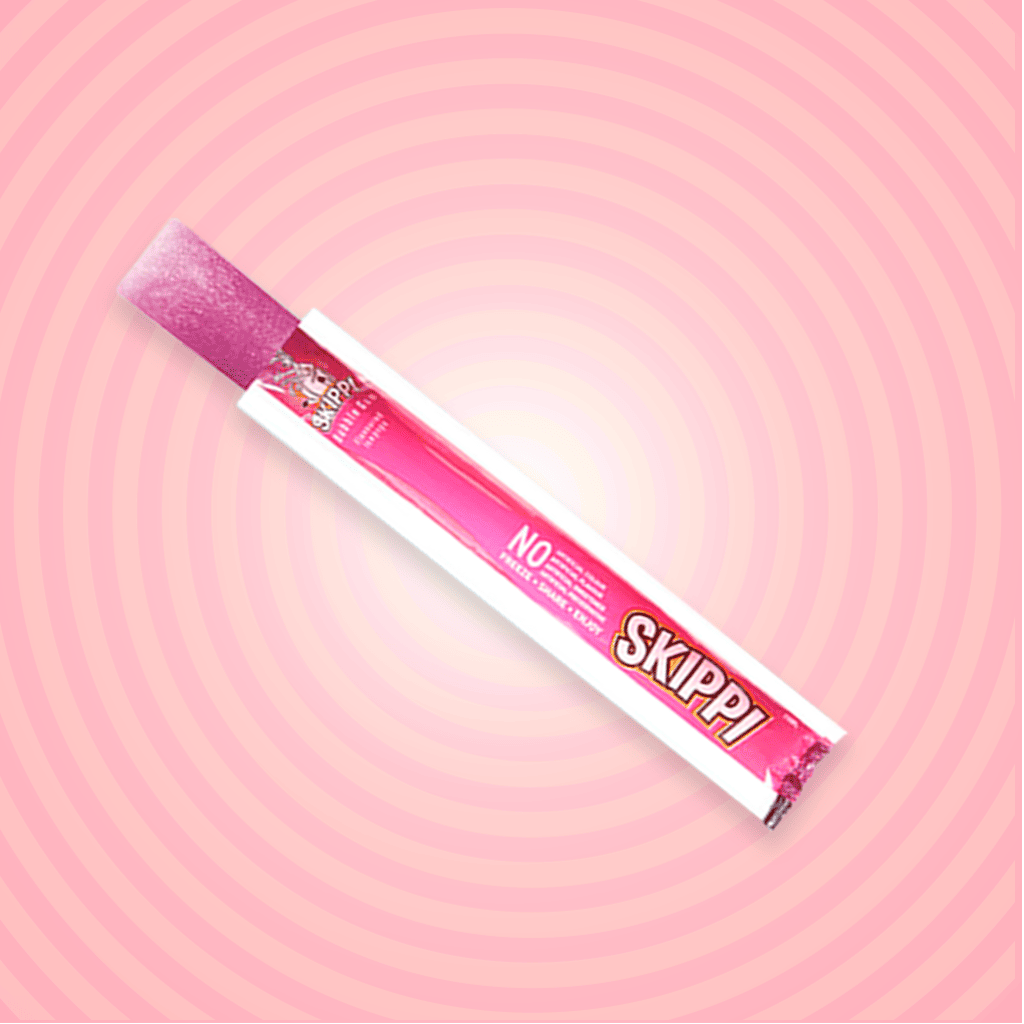 Bubblegum and cola flavor skippi ice popsicles box of 12
