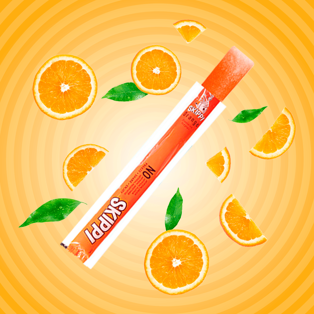 Cola and orange flavour skippi ice pops box of 12