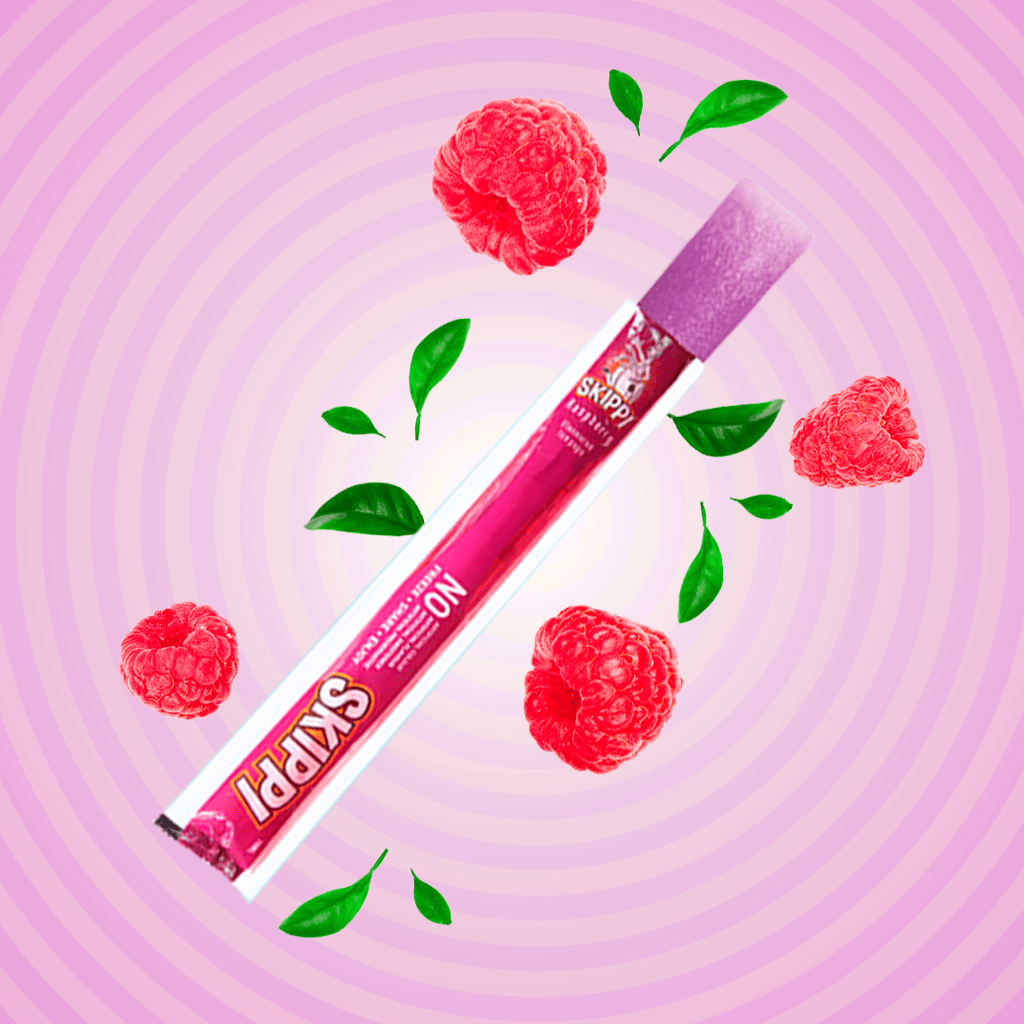 Bubblegum and raspberry flavour skippi ice pops pack of 12