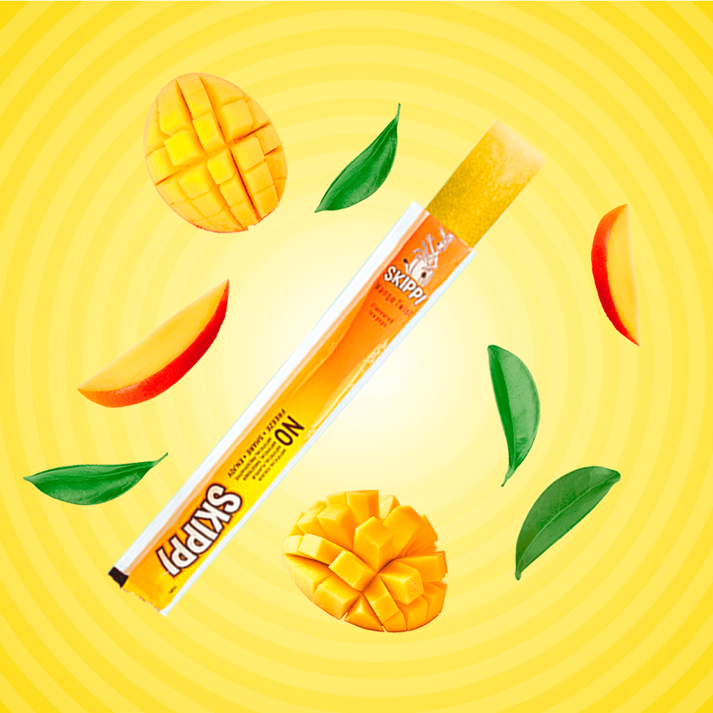 Bubblegum and mango flavour skippi ice pops pack of 12