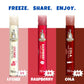 Yellow box of Cola, Lychee, Raspberry Flavor small pack of 12 Skippi Natural Ice Pops of 32 ml 4 sets of 3 flavors
