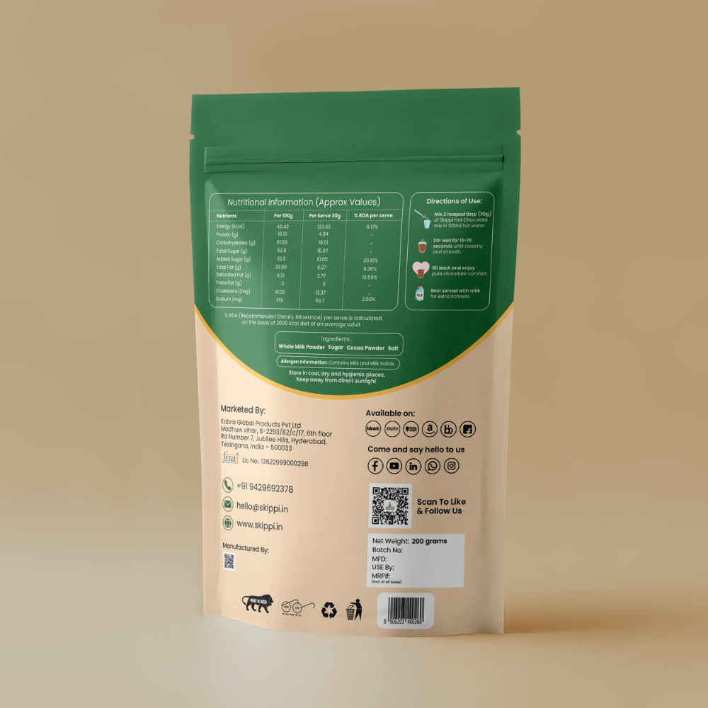 Skippi Hot Chocolate Powder 200g