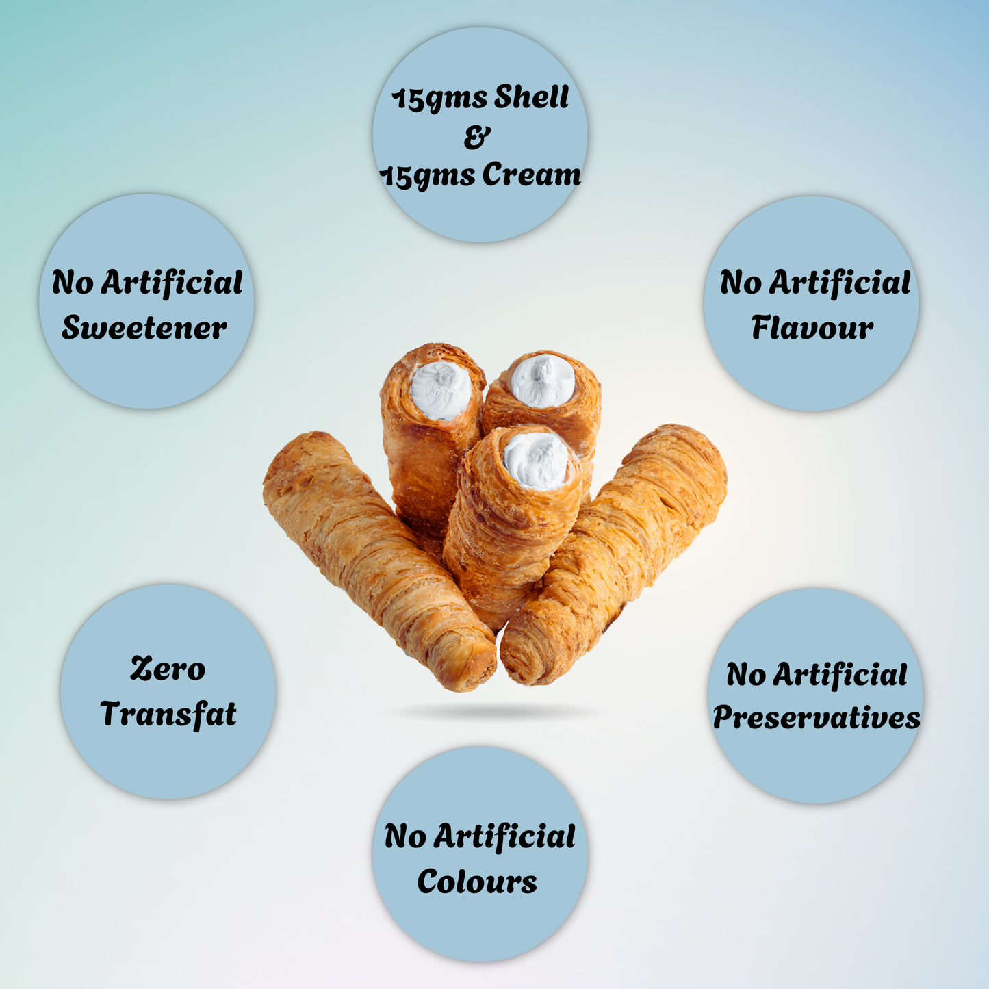 Vanilla Cream Rolls Skippi, Delightful Vanilla Box of 6 rolls (180gm)