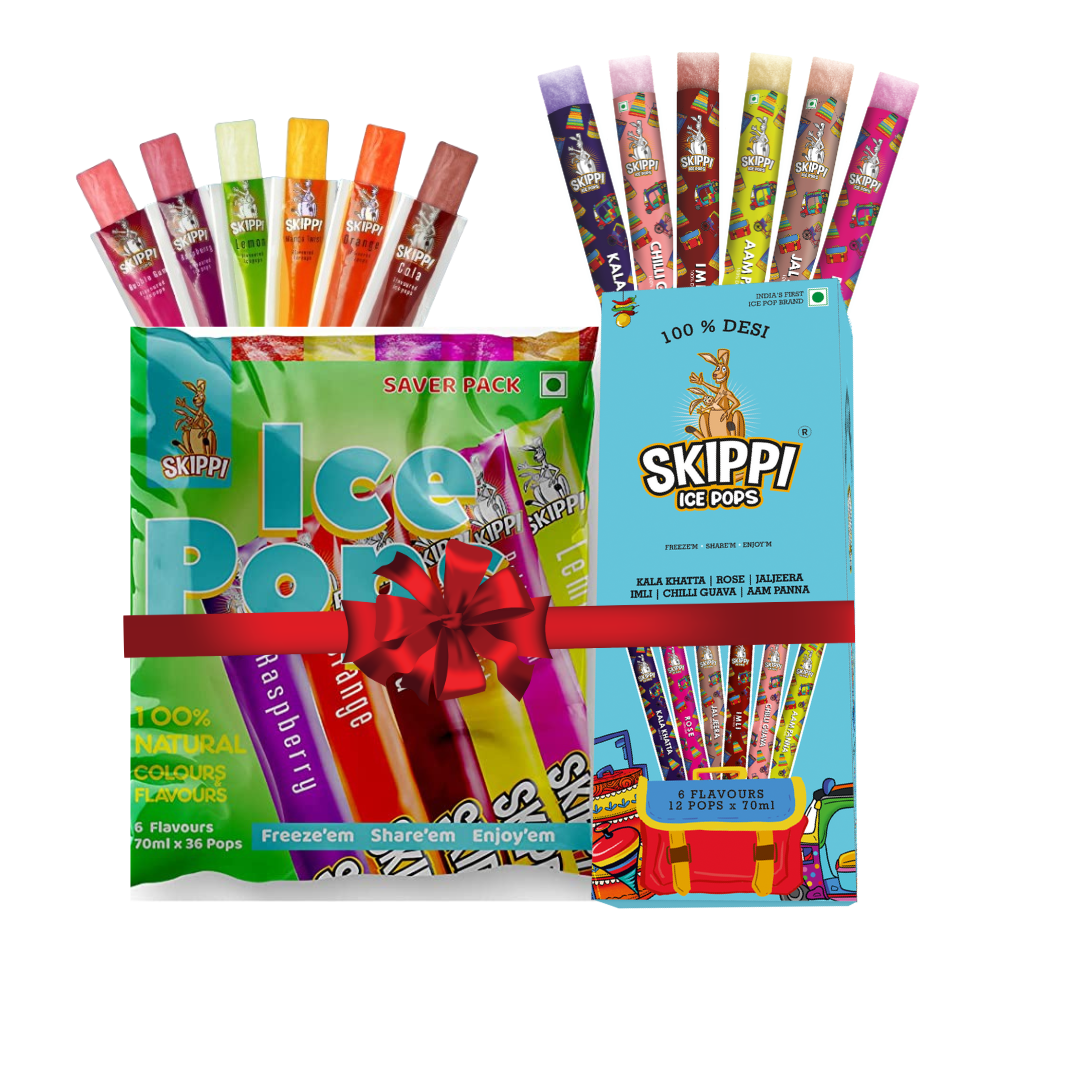 Party Hot Selling Combo:  Desi Flavor Box +All Flavor Bag - Skippi