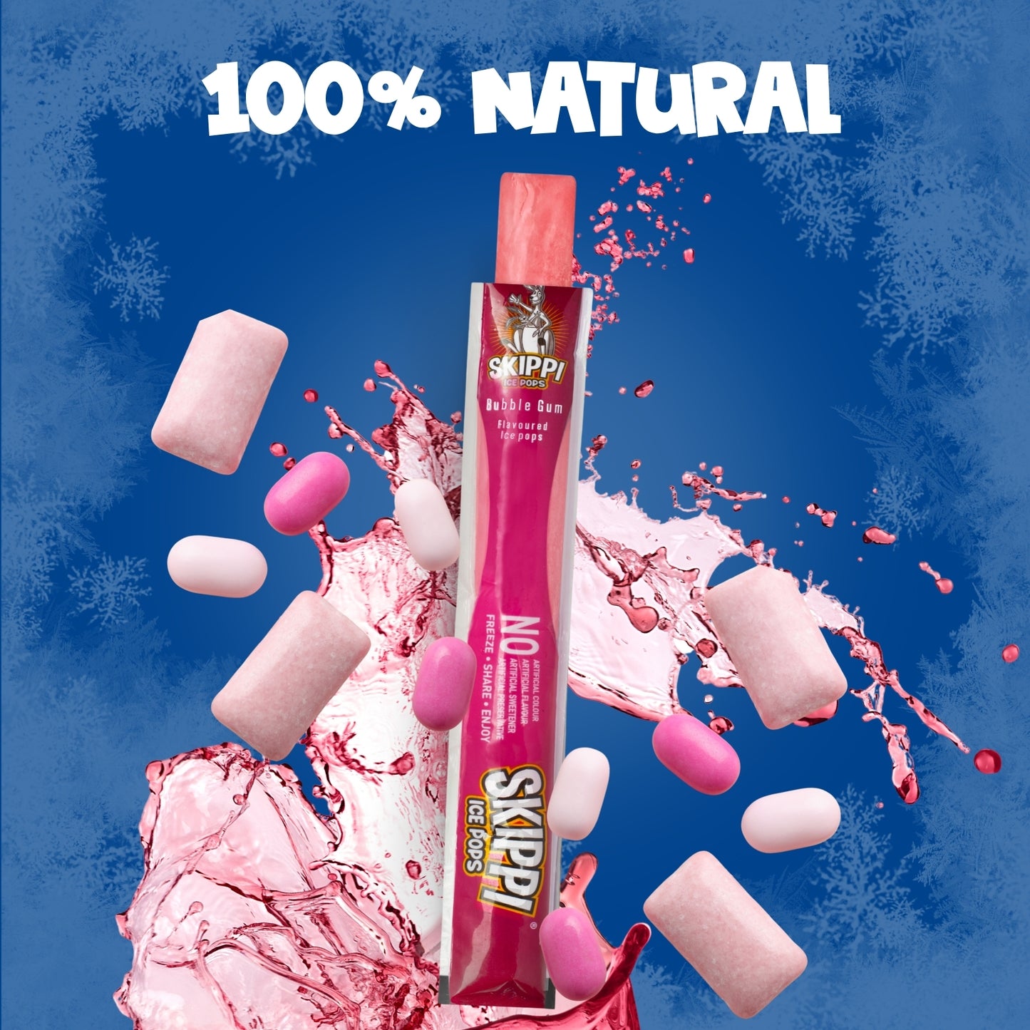 Skippi Bubblegum Flavored Popsicle 70ml, 1 PC