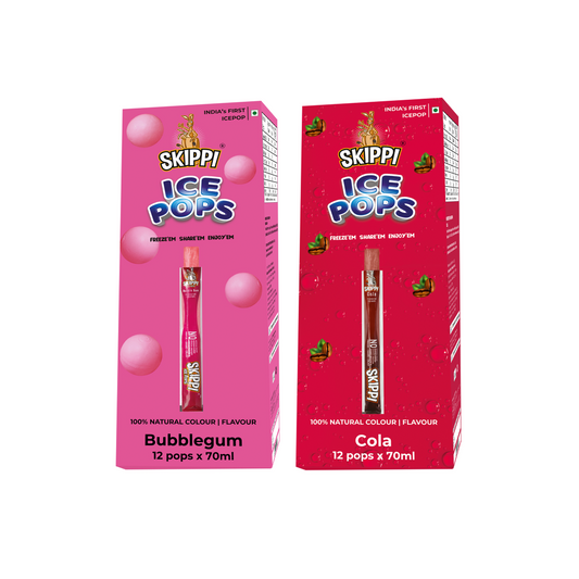 Skippi Bubblegum and Cola flavor combo pack