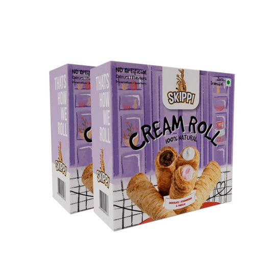 2 Box of Skippi Cream Rolls (Vanilla,Chocolate,Strawberry)