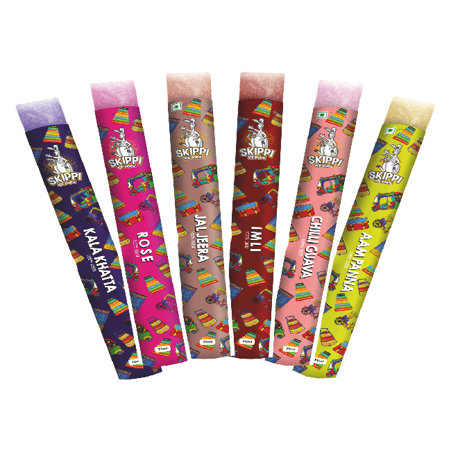 Skippi Ice Pops (Kala Khatta, Rose, Jaljeera, Imli, Chilli Guava, Aam Panna)