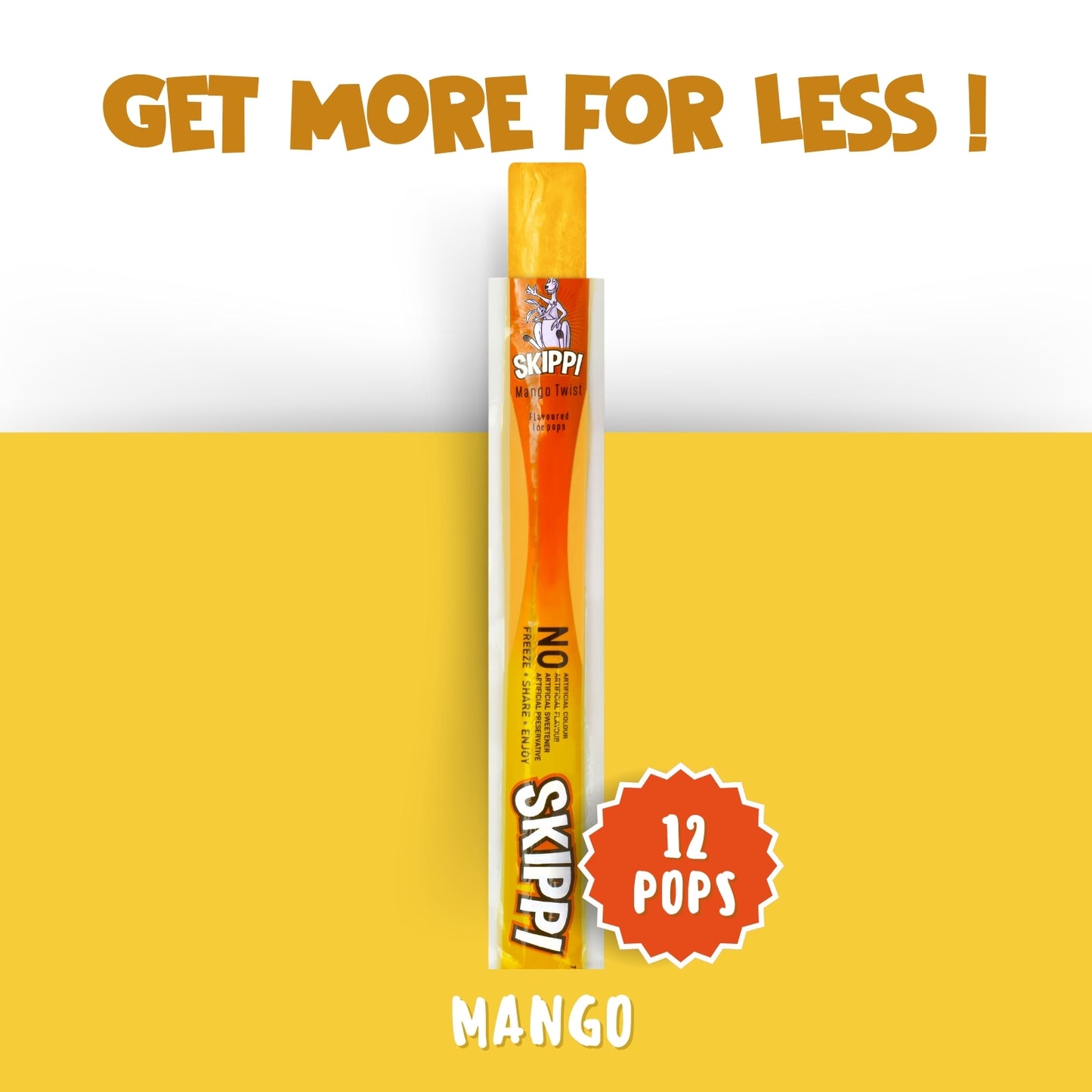 Skippi Mango Flavored Popsicle 70ml, 1 PC