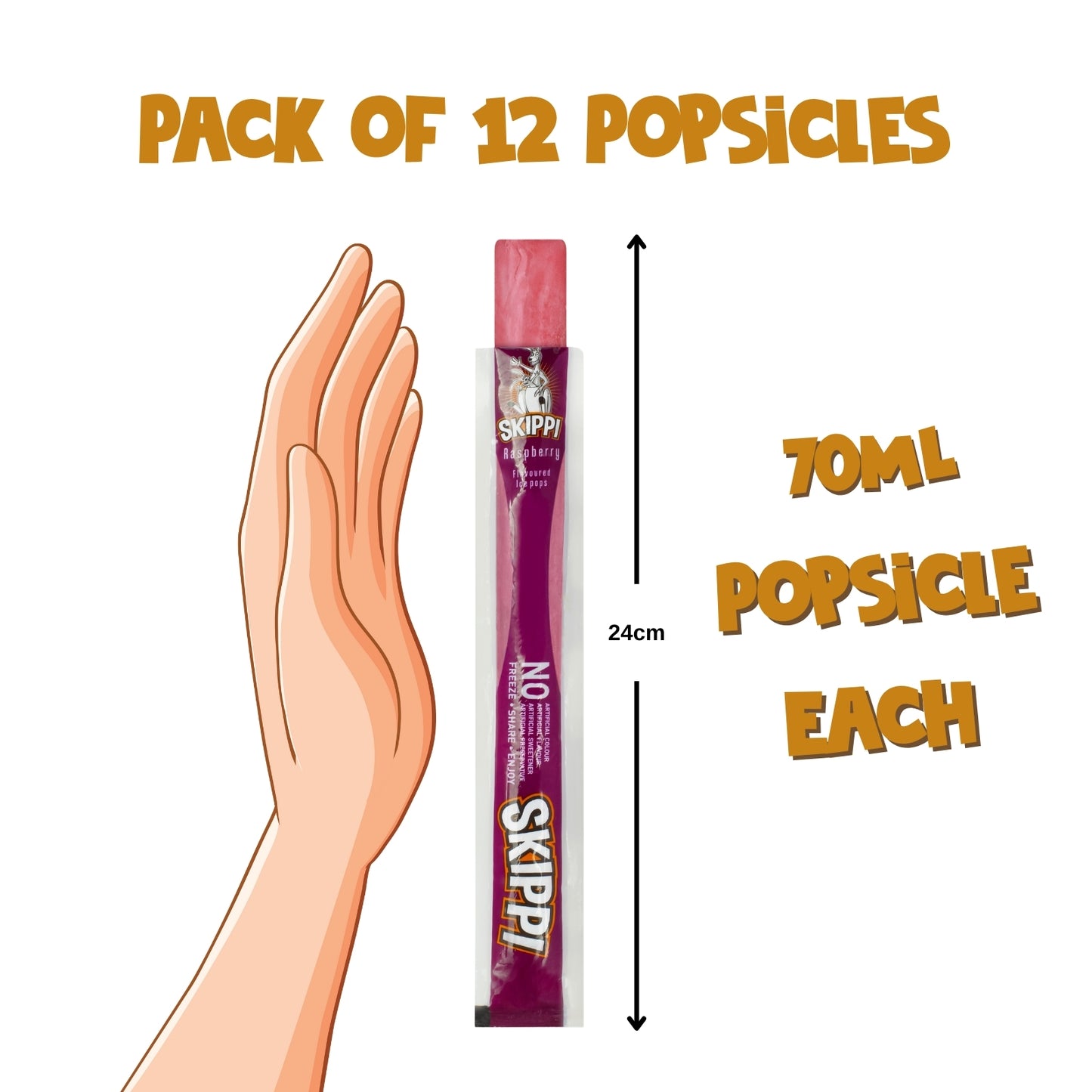 Skippi Raspberry Flavored Popsicle 70ml, 1 PC