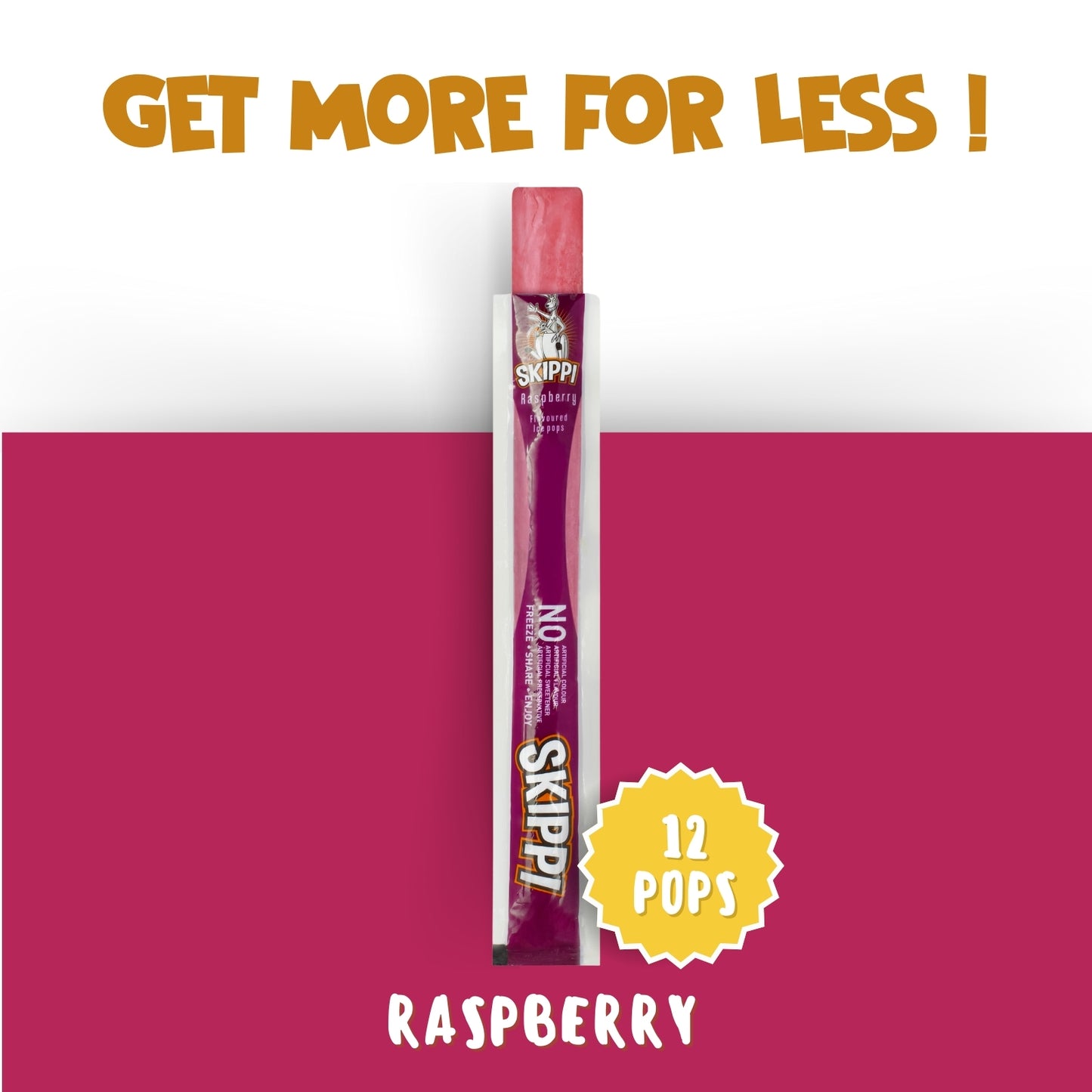 Skippi Raspberry Flavored Popsicle 70ml, 1 PC