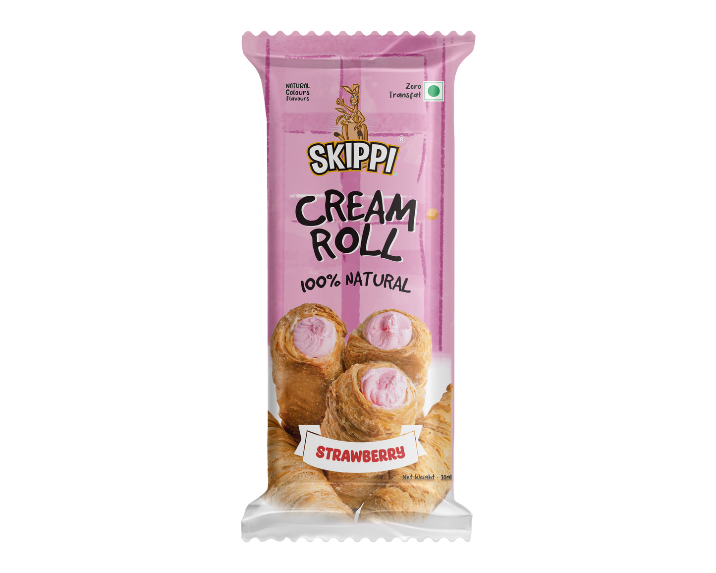 Skippi Cream Rolls, delightful  pack of Strawberry Flavor