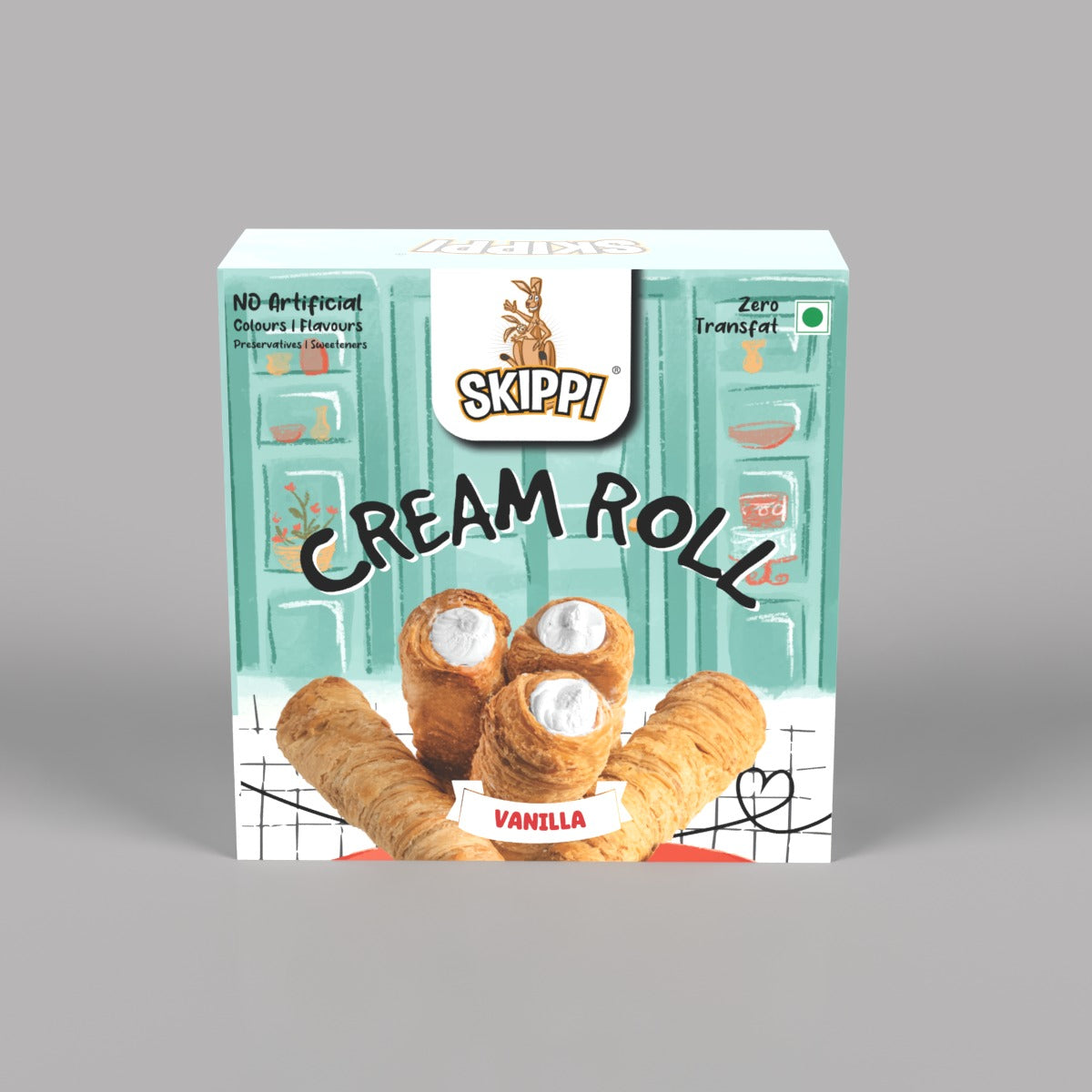 Vanilla Cream Rolls Skippi, Delightful Vanilla Box of 6 rolls (180gm)