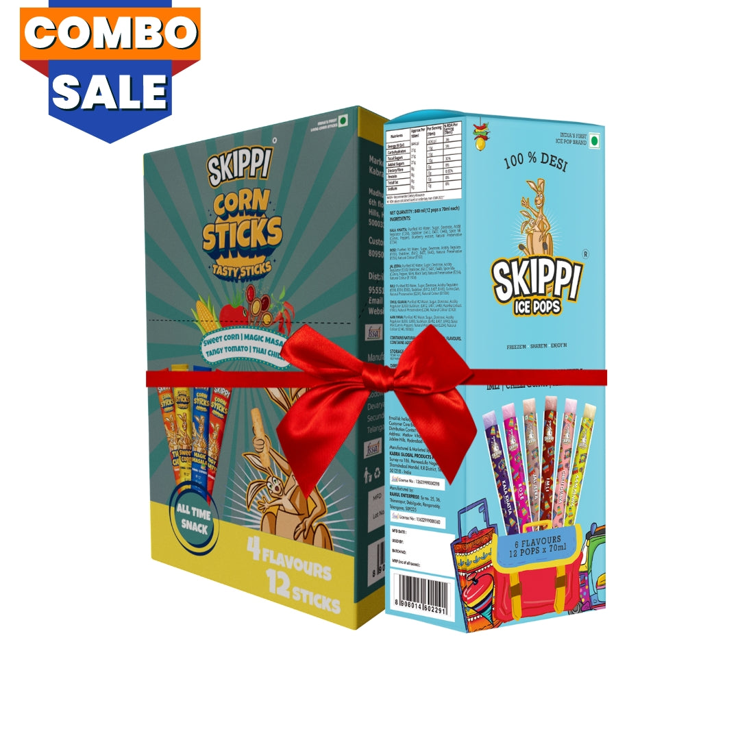 A Corn Sticks + Desi Box Combo - Skippi Ice Pops