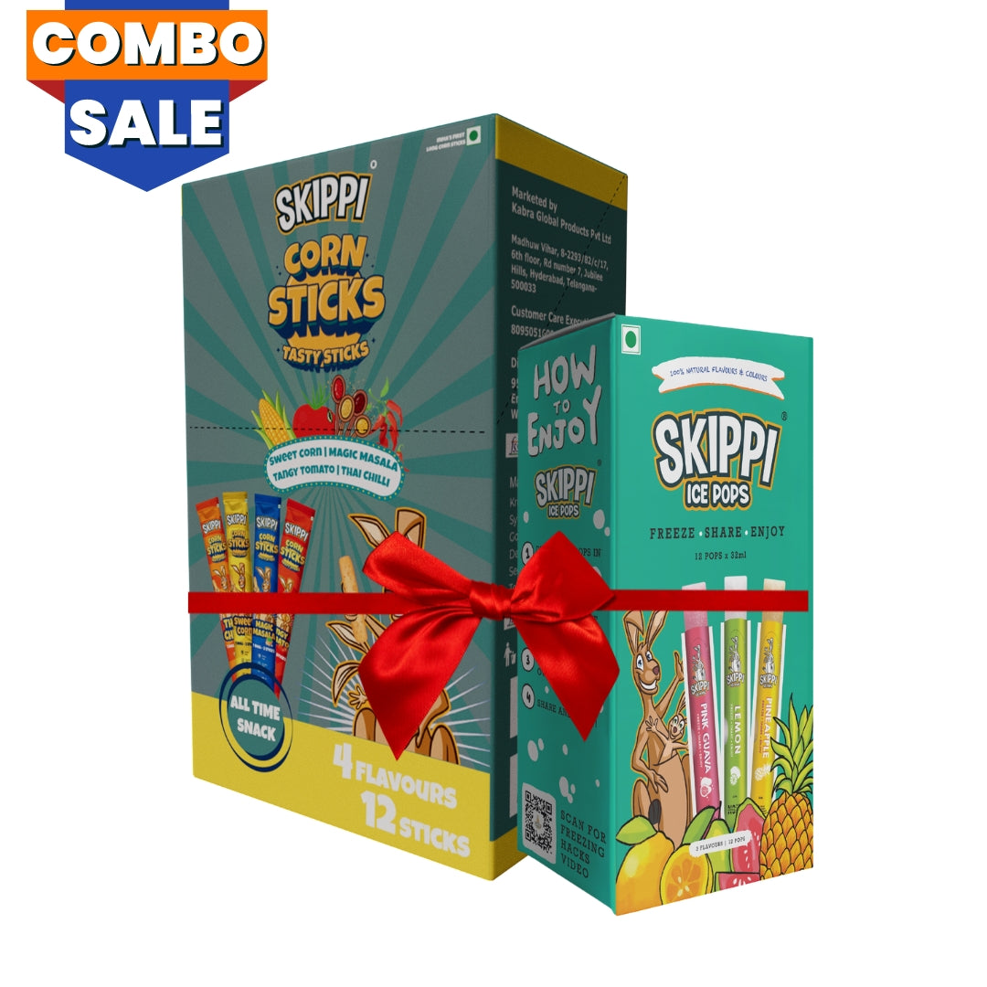 A Corn Sticks + Green Box Combo - Skippi Ice Pops