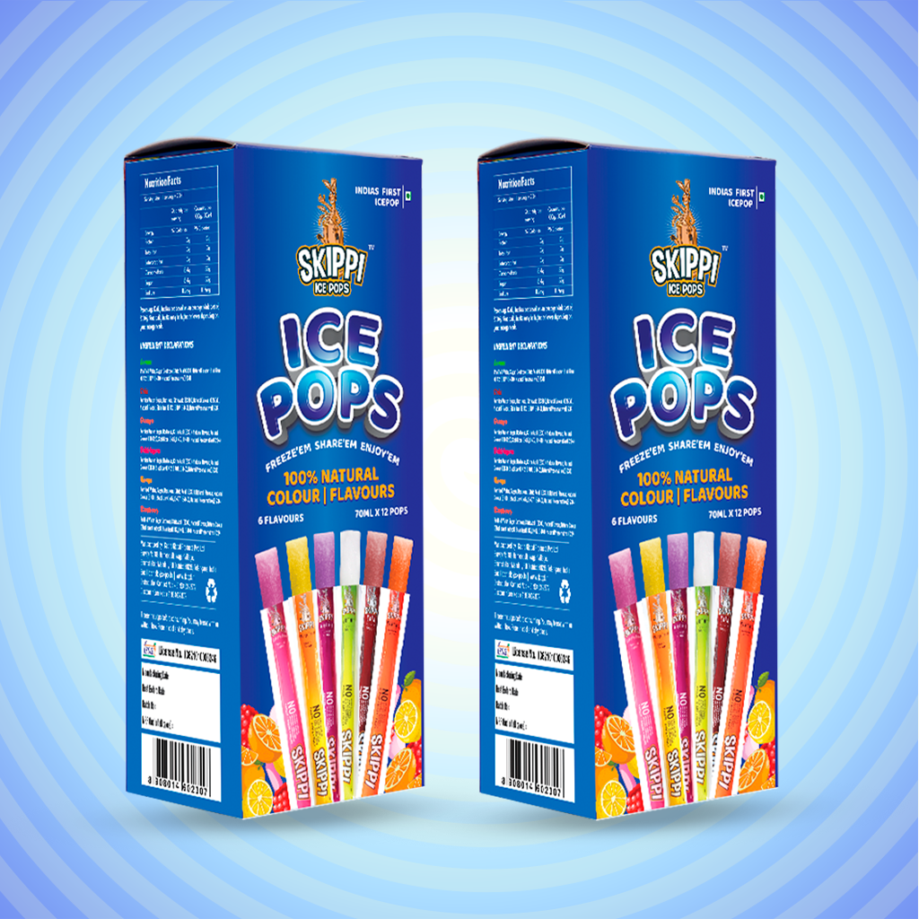 All flavor skippi natural ice pops pack of 12 set of 2(Cola,Mango,Orange,Raspberry,Bubblegum,Lemon)