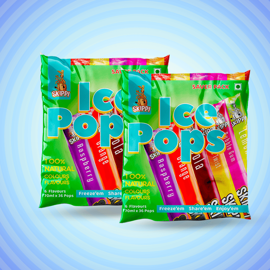 All flavor skippi natural icepops pack of 36 set of 2(Cola,Mango,Orange,Raspberry,Bubblegum,Lemon)