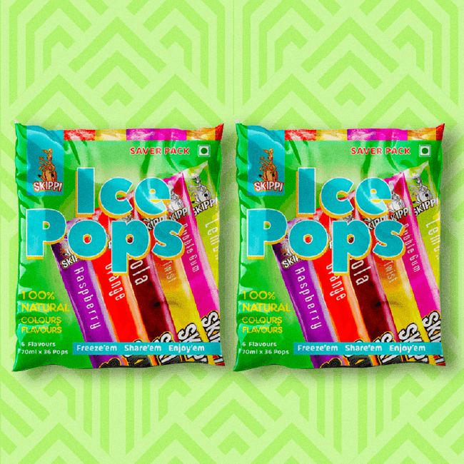 All flavor skippi natural icepops pack of 36 set of 2(Cola,Mango,Orange,Raspberry,Bubblegum,Lemon)